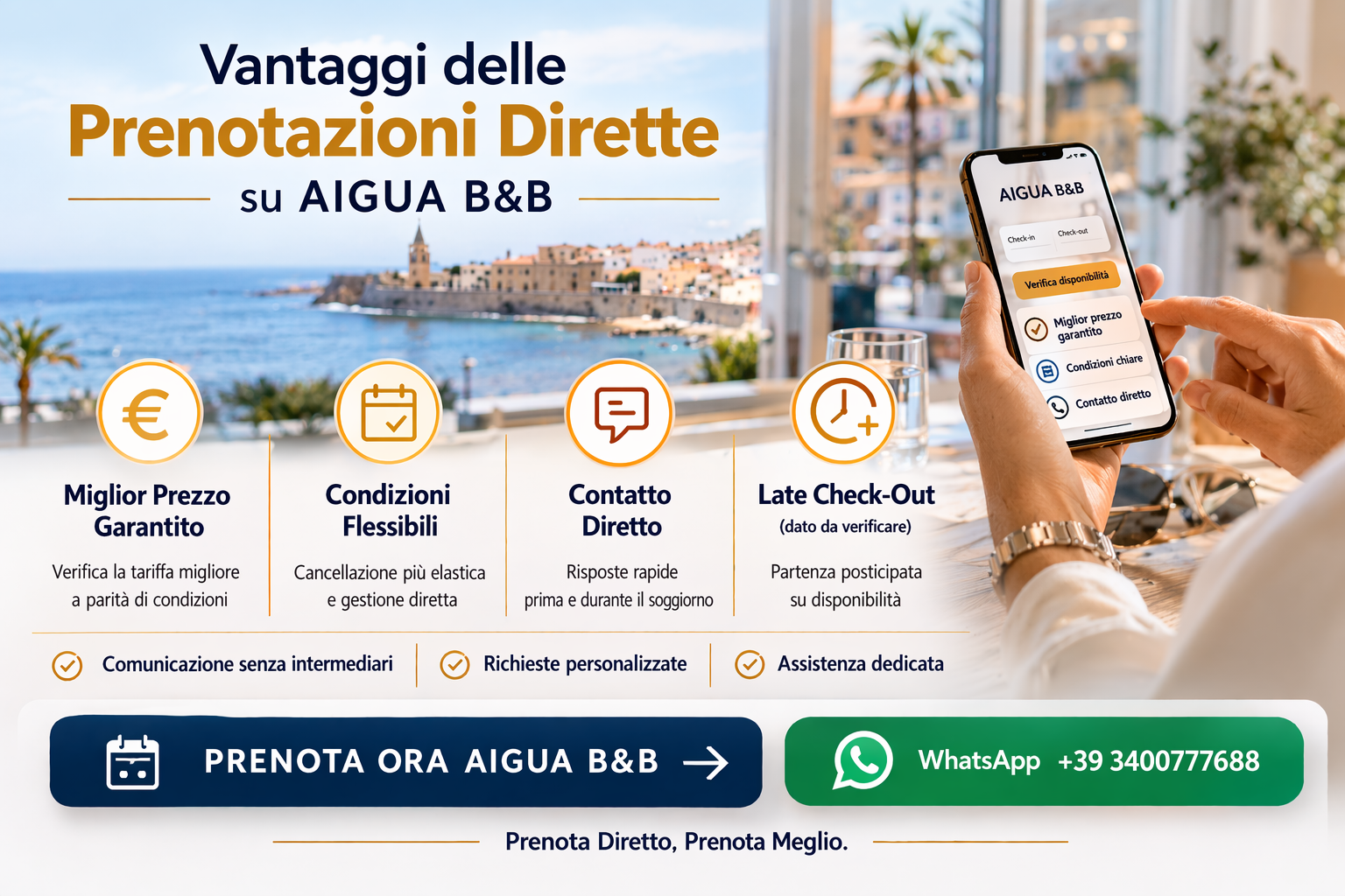 Direct booking on the official AIGUA B&B website