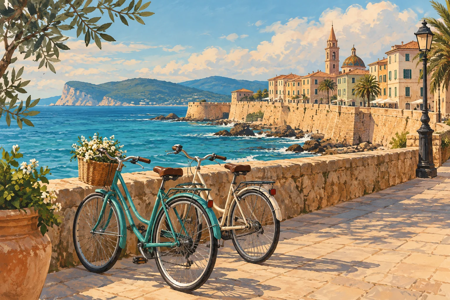Bike Rental in Alghero: Exploring the Coral Riviera at an Easy Pace — editorial illustration