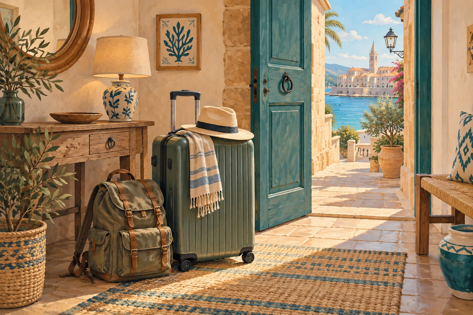 Luggage Storage Alghero Old Town: Enjoy Your Last Day Without Bags — editorial illustration